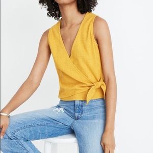 Madewell • NWT Yellow Tungsten Wrap Tie Tank Top